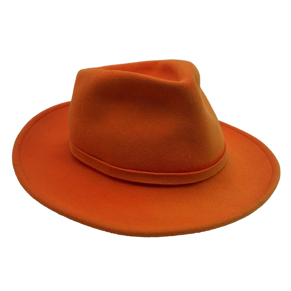 Bailey LiteFelt Blaze Orange Mens 100% Wool USA Hunting Gorpcore Cabincore VTG